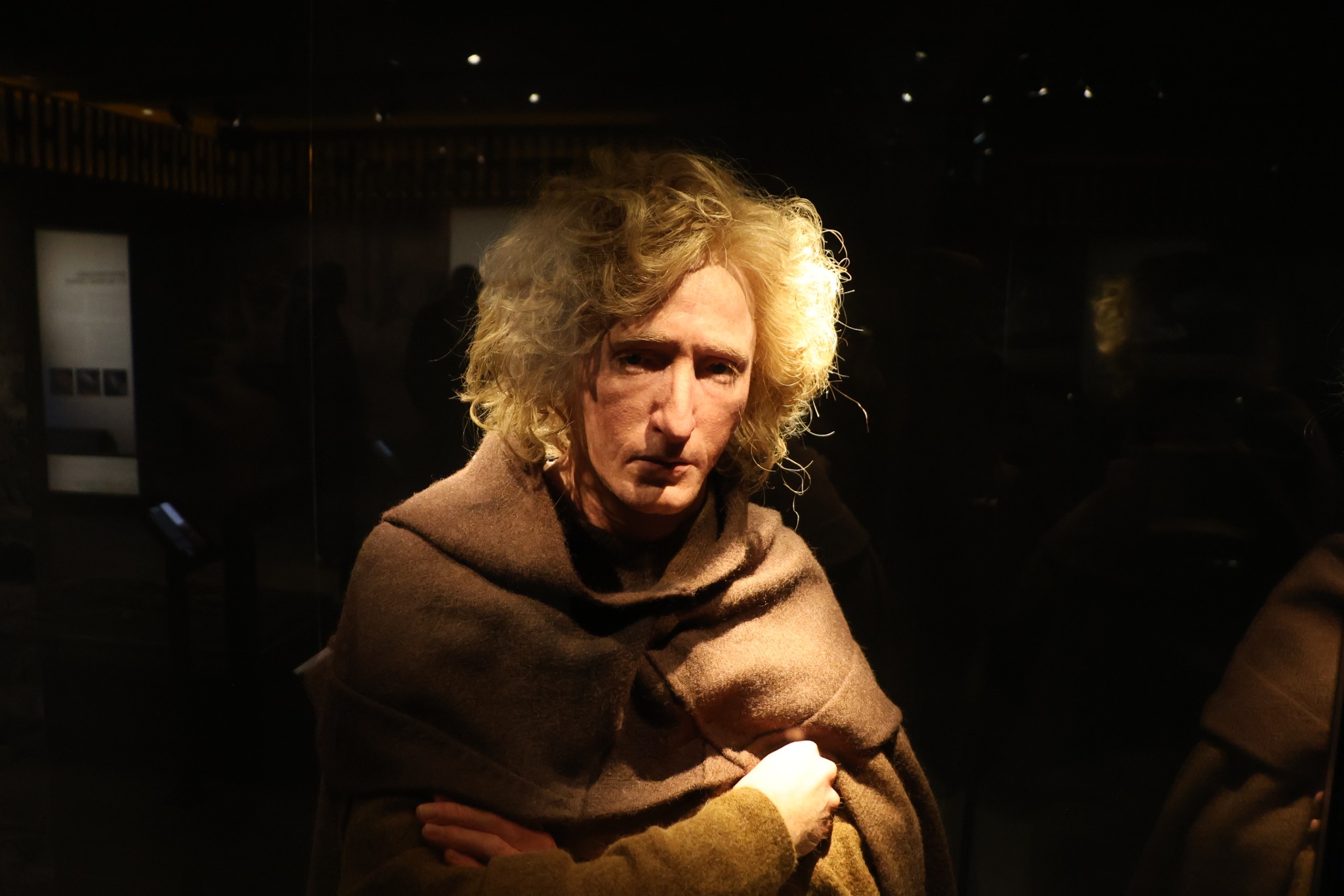 Gesichtsrekonstruktion des Bocksten-Mannes im Hallands Kulturhistorischen Museum
